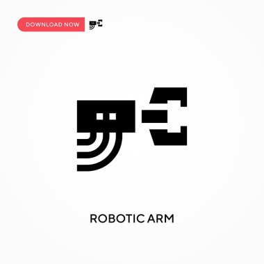 Robot kol vektör simgesi. - Evet. Web sitesi veya mobil uygulama için modern, basit düz vektör çizimi