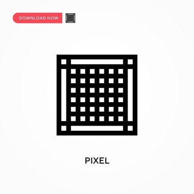 Piksel vektör simgesi. - Evet. Web sitesi veya mobil uygulama için modern, basit düz vektör çizimi