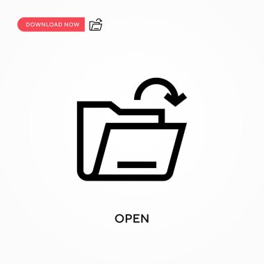 Vektör simgesini aç. - Evet. Web sitesi veya mobil uygulama için modern, basit düz vektör çizimi
