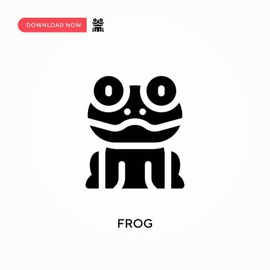 Kurbağa vektör simgesi. - Evet. Web sitesi veya mobil uygulama için modern, basit düz vektör çizimi
