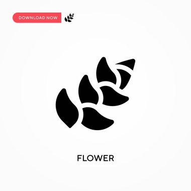 Çiçek vektör simgesi. - Evet. Web sitesi veya mobil uygulama için modern, basit düz vektör çizimi