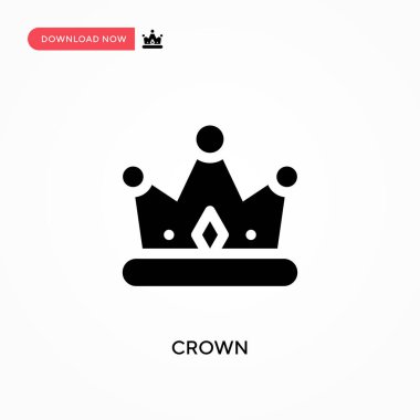 Crown vektör simgesi. - Evet. Web sitesi veya mobil uygulama için modern, basit düz vektör çizimi