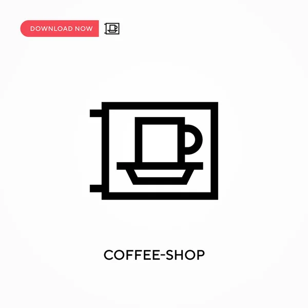 Coffee Shop Vector Icon Modern Simple Flat Vector Illustration Web — Stock Vector