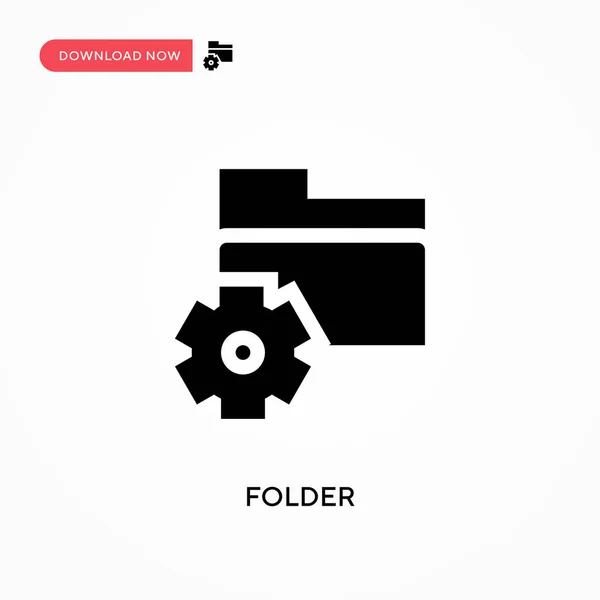 Ordnervektorsymbol Moderne Einfache Flache Vektordarstellung Für Website Oder Mobile App — Stockvektor