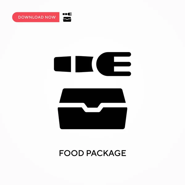 Vektorsymbol Für Lebensmittelverpackungen Moderne Einfache Flache Vektordarstellung Für Website Oder — Stockvektor