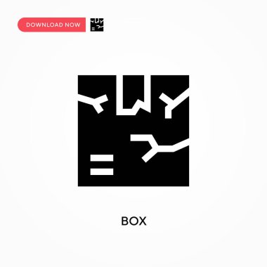 Kutu vektör simgesi. - Evet. Web sitesi veya mobil uygulama için modern, basit düz vektör çizimi