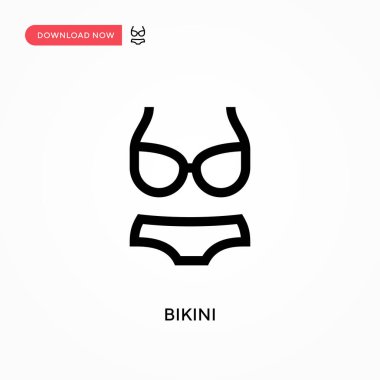Bikini vektör simgesi. - Evet. Web sitesi veya mobil uygulama için modern, basit düz vektör çizimi