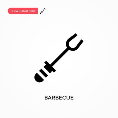 Barbekü vektör simgesi. - Evet. Web sitesi veya mobil uygulama için modern, basit düz vektör çizimi