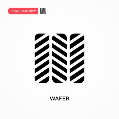 Wafer vektör simgesi. - Evet. Web sitesi veya mobil uygulama için modern, basit düz vektör çizimi