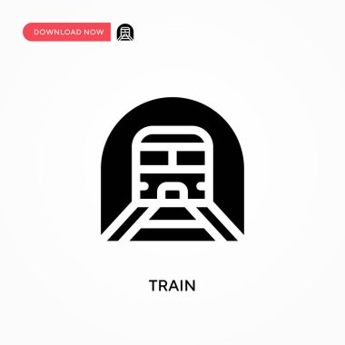 Tren vektör simgesi. - Evet. Web sitesi veya mobil uygulama için modern, basit düz vektör çizimi