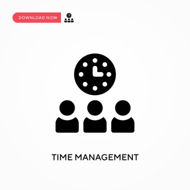 Zaman yönetimi vektör simgesi. - Evet. Web sitesi veya mobil uygulama için modern, basit düz vektör çizimi