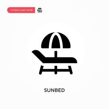 Güneş yatağı vektör simgesi. - Evet. Web sitesi veya mobil uygulama için modern, basit düz vektör çizimi