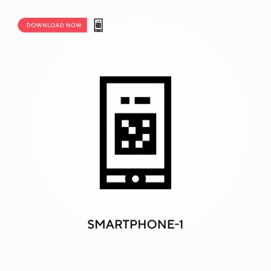 Akıllı Telefon-1 vektör simgesi. - Evet. Web sitesi veya mobil uygulama için modern, basit düz vektör çizimi