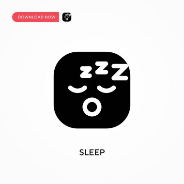 Uyku vektör simgesi. - Evet. Web sitesi veya mobil uygulama için modern, basit düz vektör çizimi