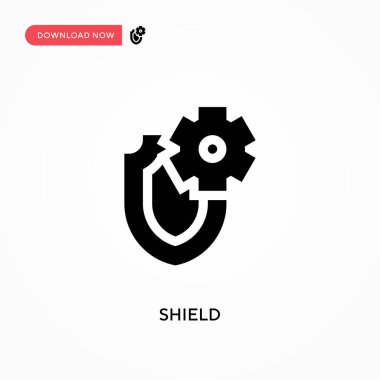 Kalkan vektör simgesi. - Evet. Web sitesi veya mobil uygulama için modern, basit düz vektör çizimi