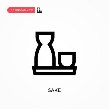Sake vektör simgesi. - Evet. Web sitesi veya mobil uygulama için modern, basit düz vektör çizimi