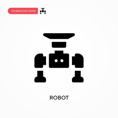 Robot vektör simgesi. - Evet. Web sitesi veya mobil uygulama için modern, basit düz vektör çizimi