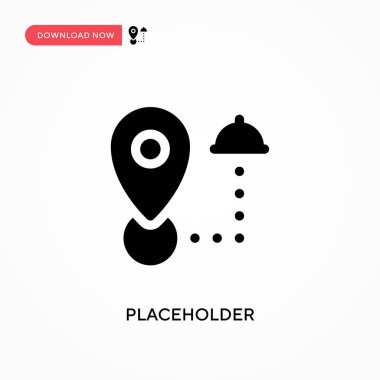 Yer tutucu vektör simgesi. - Evet. Web sitesi veya mobil uygulama için modern, basit düz vektör çizimi