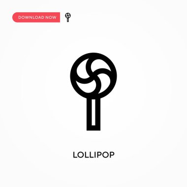Lolipop vektör simgesi. - Evet. Web sitesi veya mobil uygulama için modern, basit düz vektör çizimi