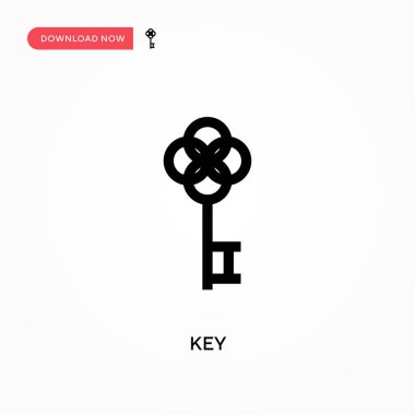 Anahtar vektör simgesi. - Evet. Web sitesi veya mobil uygulama için modern, basit düz vektör çizimi