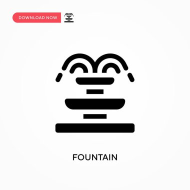 Çeşme vektör simgesi. - Evet. Web sitesi veya mobil uygulama için modern, basit düz vektör çizimi