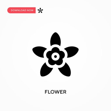 Çiçek vektör simgesi. - Evet. Web sitesi veya mobil uygulama için modern, basit düz vektör çizimi