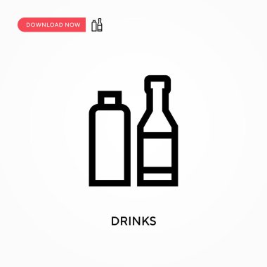 İçki vektör simgesi. - Evet. Web sitesi veya mobil uygulama için modern, basit düz vektör çizimi