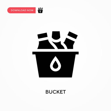 Kova vektör simgesi. - Evet. Web sitesi veya mobil uygulama için modern, basit düz vektör çizimi