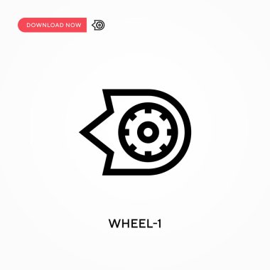 Tekerlek-1 vektör simgesi. - Evet. Web sitesi veya mobil uygulama için modern, basit düz vektör çizimi