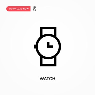 Vektör simgesini izle. - Evet. Web sitesi veya mobil uygulama için modern, basit düz vektör çizimi