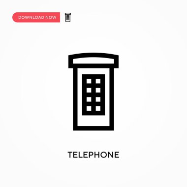 Telefon vektör simgesi. - Evet. Web sitesi veya mobil uygulama için modern, basit düz vektör çizimi