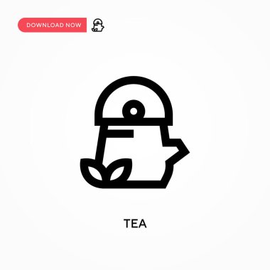 Çay vektör simgesi. - Evet. Web sitesi veya mobil uygulama için modern, basit düz vektör çizimi