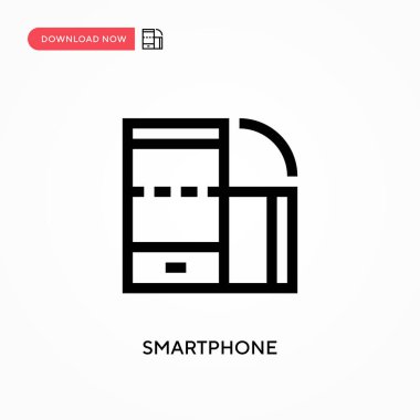 Akıllı telefon vektör simgesi. - Evet. Web sitesi veya mobil uygulama için modern, basit düz vektör çizimi