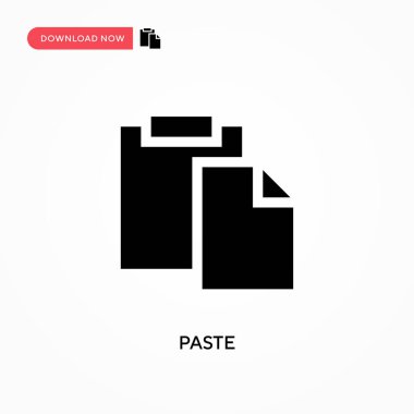 Vektör simgesini yapıştır. - Evet. Web sitesi veya mobil uygulama için modern, basit düz vektör çizimi