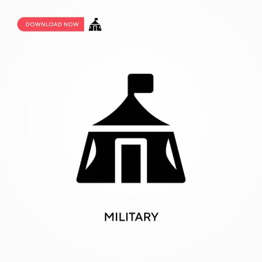 Askeri vektör ikonu. - Evet. Web sitesi veya mobil uygulama için modern, basit düz vektör çizimi