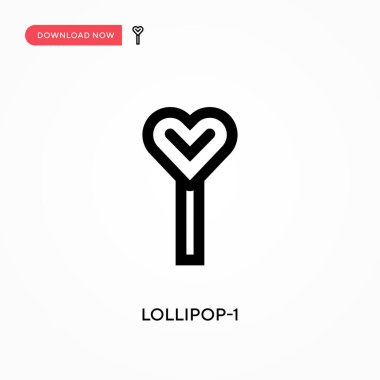 Lolipop-1 vektör simgesi. - Evet. Web sitesi veya mobil uygulama için modern, basit düz vektör çizimi
