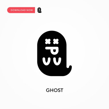 Hayalet vektör simgesi. - Evet. Web sitesi veya mobil uygulama için modern, basit düz vektör çizimi