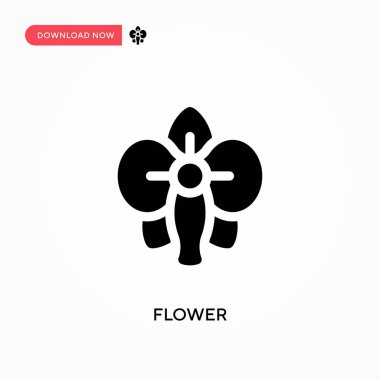 Çiçek vektör simgesi. - Evet. Web sitesi veya mobil uygulama için modern, basit düz vektör çizimi