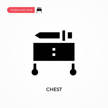 Göğüs vektör simgesi. - Evet. Web sitesi veya mobil uygulama için modern, basit düz vektör çizimi