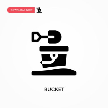 Kova vektör simgesi. - Evet. Web sitesi veya mobil uygulama için modern, basit düz vektör çizimi