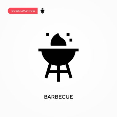 Barbekü vektör simgesi. - Evet. Web sitesi veya mobil uygulama için modern, basit düz vektör çizimi