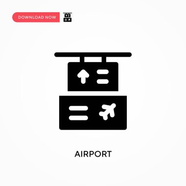 Havaalanı vektör simgesi. - Evet. Web sitesi veya mobil uygulama için modern, basit düz vektör çizimi