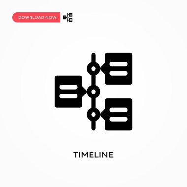 Zaman çizgisi vektör simgesi. - Evet. Web sitesi veya mobil uygulama için modern, basit düz vektör çizimi