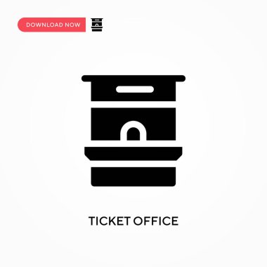 Bilet ofisi vektör simgesi. - Evet. Web sitesi veya mobil uygulama için modern, basit düz vektör çizimi
