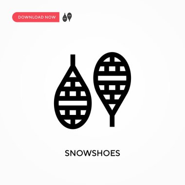 Kar ayakkabısı vektör simgesi. - Evet. Web sitesi veya mobil uygulama için modern, basit düz vektör çizimi