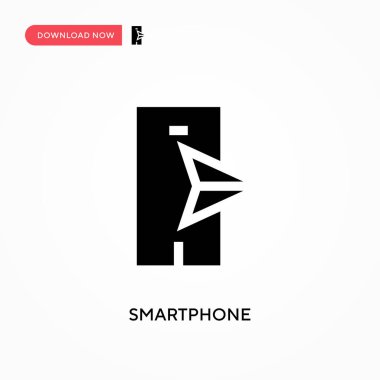 Akıllı telefon vektör simgesi. - Evet. Web sitesi veya mobil uygulama için modern, basit düz vektör çizimi