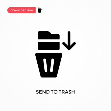 Çöp vektör simgesine gönder. - Evet. Web sitesi veya mobil uygulama için modern, basit düz vektör çizimi