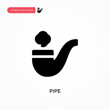 Boru vektör simgesi. - Evet. Web sitesi veya mobil uygulama için modern, basit düz vektör çizimi
