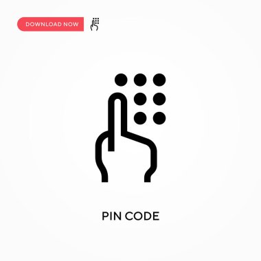 Pin kodu vektör simgesi. - Evet. Web sitesi veya mobil uygulama için modern, basit düz vektör çizimi