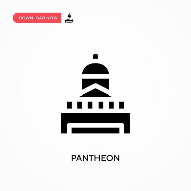 Pantheon vektör simgesi. - Evet. Web sitesi veya mobil uygulama için modern, basit düz vektör çizimi